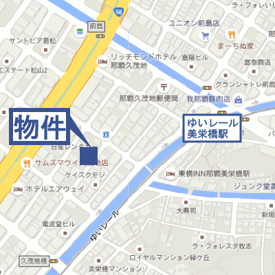 マンスリーリブマックス那覇美栄橋レジデンス■『1LDK』【角部屋・NET対応】≪スタンダードシリーズ≫の物件地図