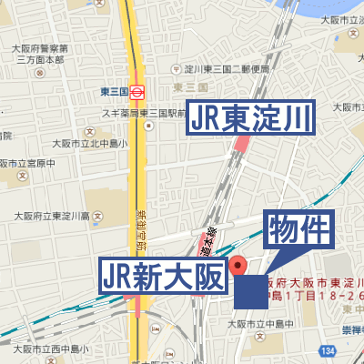 マンスリーリブマックス新大阪ステーションフロント■【駅6分・NET対応】≪スタンダードシリーズ≫の物件地図