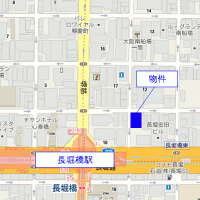 グッドステイ心斎橋東ザ・スタイル☆【ハイクラス・駅２分・NET対応】の物件地図