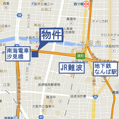 グッドステイ難波ステーションタワー■『禁煙』【ハイクラス・2014年9月築・NET対応・洗浄機能付便座】の物件地図