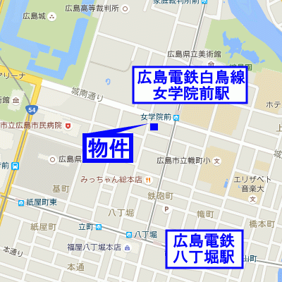 グッドステイ広島八丁堀北■『1DK』【ベーシック・洗浄機能付便座・NET対応】の物件地図