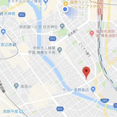 フォーラム美野島　　🚭禁煙　　　【法人契約】の物件地図