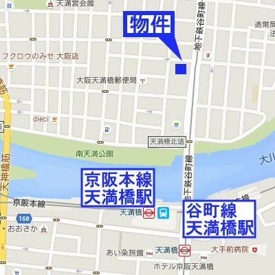 グッドステイ天満橋チエロ▲【ハイクラス・天満橋駅徒歩6分！洗浄機能付便座・浴室乾燥機】の物件地図