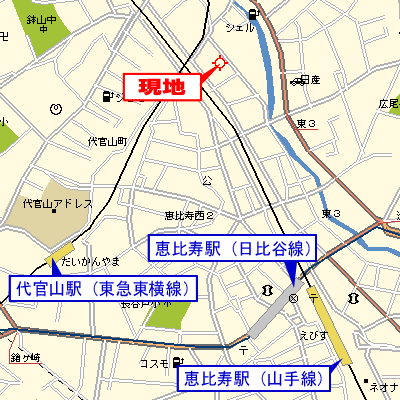 グッドステイ代官山ＥＡＳＴ□【ベーシック・浴室乾燥・2口ガス】の物件地図