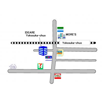 神田屋マンスリー／横須賀中央駅徒歩１分！駅前で便利！オートロック／イデアーレ横須賀中央／長期割引ありの物件地図
