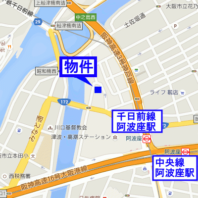 グッドステイ阿波座駅前■【ベーシック・NET対応・洗浄機能付便座】の物件地図