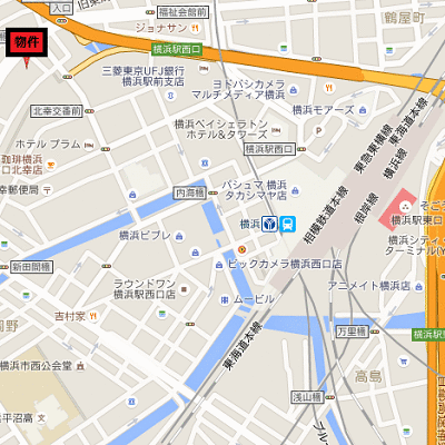 グッドステイ横浜駅西口ハイタウン□【ベーシック】の物件地図