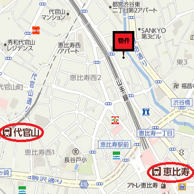 グッドステイ恵比寿渋谷■『20㎡セパレート・洗浄便座』【ベーシック】の物件地図