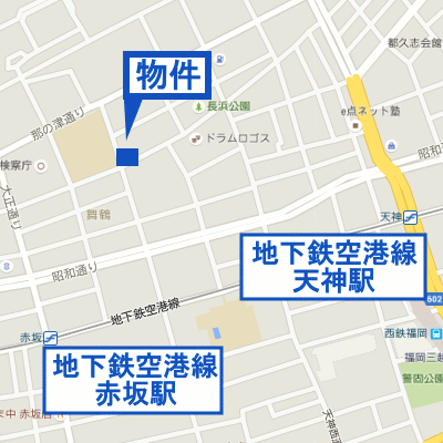 グッドステイ福岡天神駅西■【ベーシック・NET対応・オートロック付・独立洗面台】の物件地図