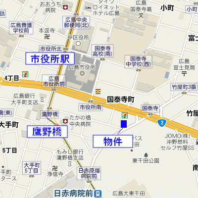 グッドステイ広島市役所前■【ベーシック・駅３分・NET対応】の物件地図