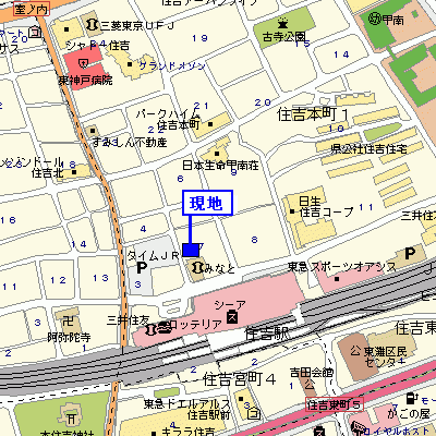 グッドステイ住吉駅前ブロスコート■【ベーシック・駅中にスーパー有り・徒歩1分・NET固定回線あり】の物件地図