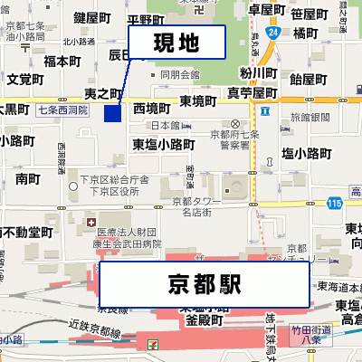 ≪ホテルタイプ≫グッドステイ京都駅前セントラル■『デラックスシングルルーム』【Wi-Fi無料♪シモンズベッド・駅5分・空気清浄機】の物件地図