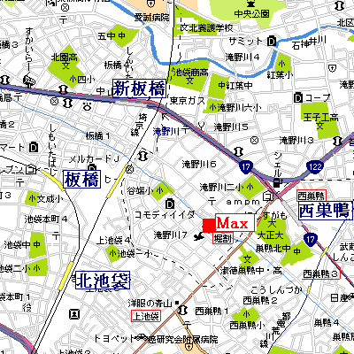 マンスリーリブマックスＪＲ埼京線板橋■【セパレート・独立洗面】≪スタンダードシリーズ≫の物件地図