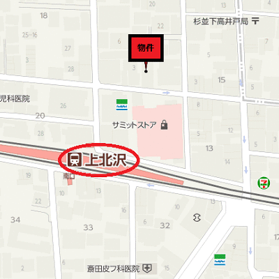 マンスリーリブマックス上北沢ステーションフロント■【駅1分・UBタイプ】≪スマートシリーズ≫の物件地図