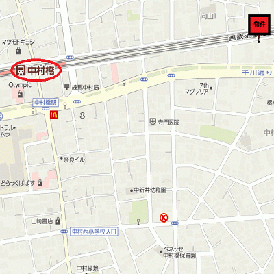 グッドステイ西武池袋線中村橋EASTロゼ■『25平米・独立洗面・浴室乾燥付』【ハイクラス】の物件地図