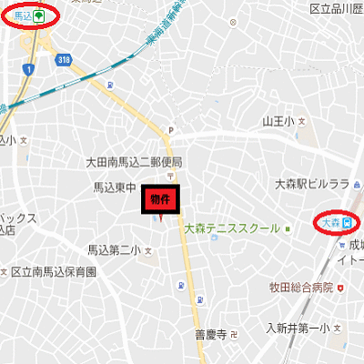 マンスリーリブマックス南馬込ルーブルステイ☆『24平米・1DK』≪スマートシリーズ≫の物件地図