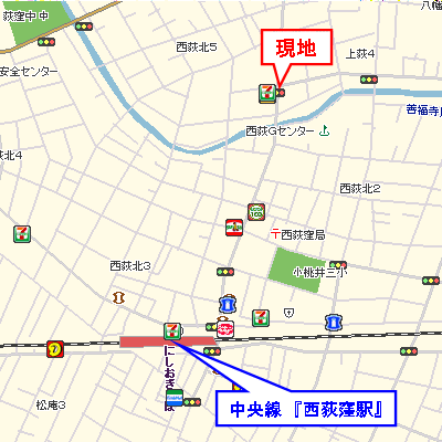マンスリーリブマックス西荻窪グランドステイ□【25㎡セパレート・浴室乾燥】≪スタンダードシリーズ≫の物件地図