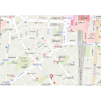 【6月入居限定】30日以上利用料20％割引キャンペーン中！（最長3ヶ月まで）★博多駅徒歩8分・12階で眺望良好・ネット無料！！の物件地図