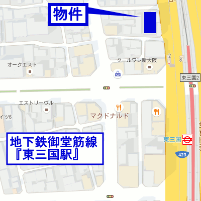 グッドステイ東三国駅前クレスタ■【ハイクラス・NET対応・駅１分・浴室乾燥機・独立洗面台】の物件地図
