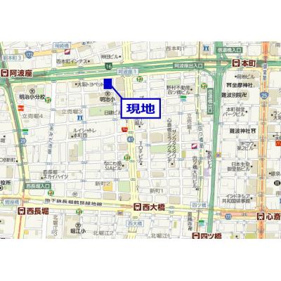「本町駅・阿波座駅の中間」徒歩4分アクセスの物件地図