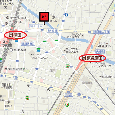 マンスリーリブマックス蒲田リバーサイド■【ロフトタイプ】≪スタンダードシリーズ≫【G】の物件地図