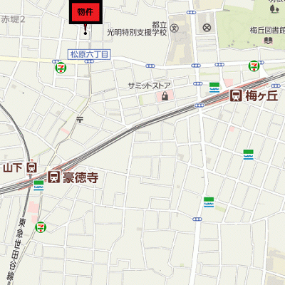 グッドステイ小田急豪徳寺NORTH■【ライト】の物件地図