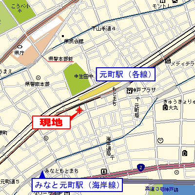 グッドステイ神戸元町シティスパイア■【ハイクラス・28平米・2口ガスコンロ・駅1分・NET対応・洗浄機能付便座】の物件地図