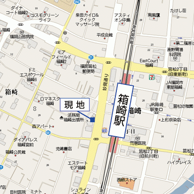 グッドステイ箱崎駅前■2nd『ペット可・Largeタイプ』【ライト・駅１分・NET対応】の物件地図