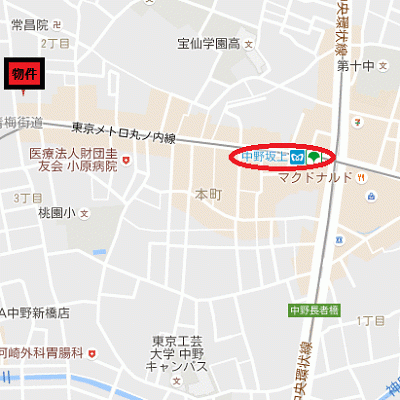 グッドステイ中野坂上駅前◇『1DK・29平米』【ベーシック】の物件地図
