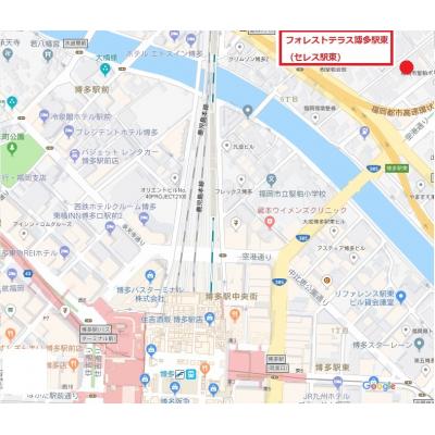 〇〇〇ロフトベッド〇〇〇　フォレストテラス博多駅東　〇〇〇バストイレ別〇〇〇の物件地図