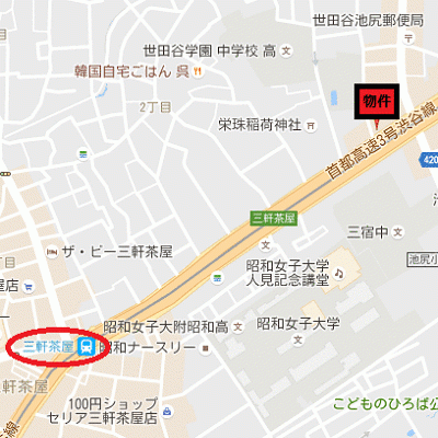 グッドステイ三軒茶屋三宿☆【ベーシック】の物件地図