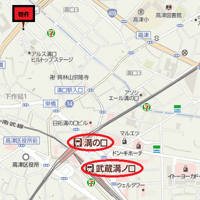 グッドステイ溝の口NORTH●【ベーシック】の物件地図