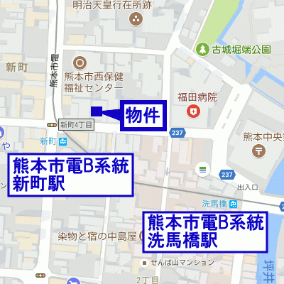 グッドステイ熊本城南□【ベーシック・バストイレ別・IHクッキングヒーター】の物件地図