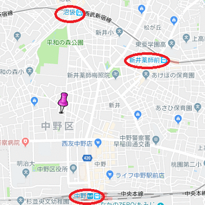 マンスリーリブマックス中野NORTHステイ■≪スマートシリーズ≫の物件地図