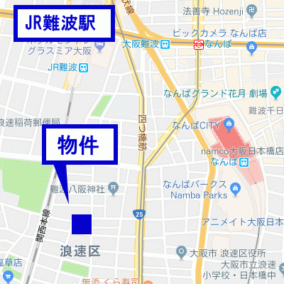グッドステイ難波西◎【ベーシック・オートロック・独立洗面台・洗浄機能付き便座・セパレート】の物件地図