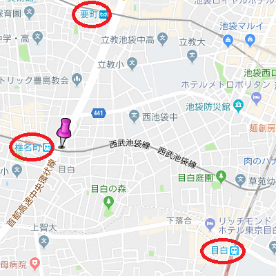 マンスリーリブマックス池袋椎名町駅前シティ■『駅2分』【独立洗面・浴室乾燥付】≪エクセレントシリーズ≫の物件地図