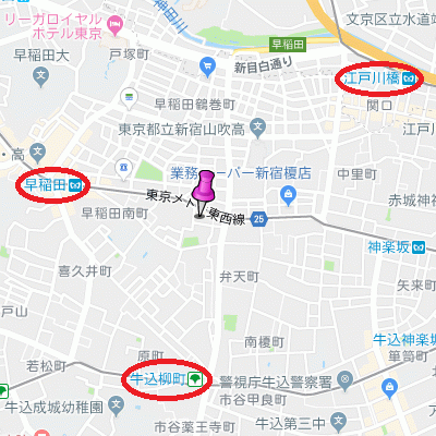 グッドステイ早稲田EASTガリシア■『駅徒歩5分』【ベーシック】の物件地図