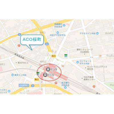 ＡＣＯ桜町　☆ＪＲ本線刈谷駅まで徒歩２分☆の物件地図