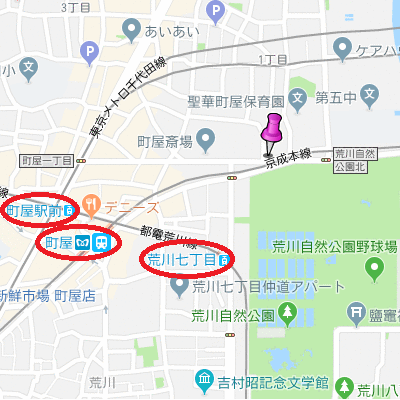 マンスリーリブマックス千代田線町屋・隅田川WESTスカイガーデン■『25平米・駅5分』【独立洗面・浴室乾燥付】≪プレミアムシリーズ≫の物件地図