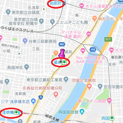 マンスリーリブマックス蔵前フィース■『26平米・駅1分』【独立洗面・浴室乾燥付】≪エクセレントシリーズ≫の物件地図