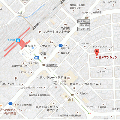 グッドステイ群馬・新前橋駅前■『1LDK・43平米・駅7分・ローテーブル・ソファ』【ベーシック】の物件地図