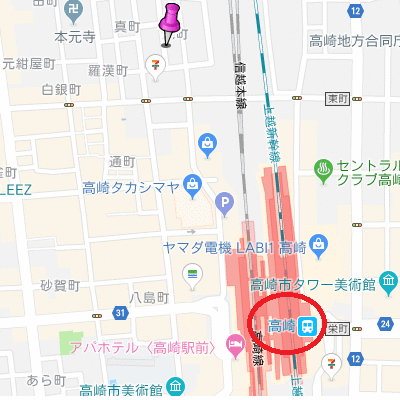マンスリーリブマックス群馬高崎NORTH◆※【独立洗面】≪スタンダードシリーズ≫の物件地図