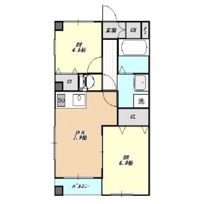 マンスリーライフ中川LC(No:027)の間取り図