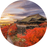 京都府清水寺の紅葉